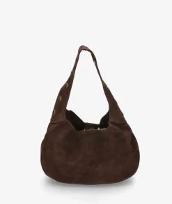 Bolso de piel bloom&you BLOOM TACHAS en serraje marrón