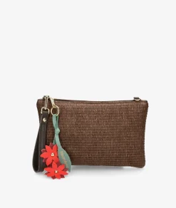 Bolso de rafia bloom&you MIST FOLDER en marrón