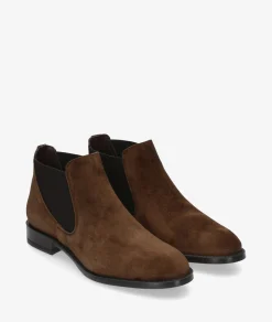 Botines Alpe 2646 en serraje marrón
