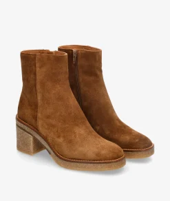 Botines Alpe 2626 en serraje cuero