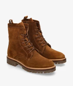Botines Alpe 2610 en serraje cuero