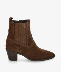 Botines Alpe 5213 en serraje marrón