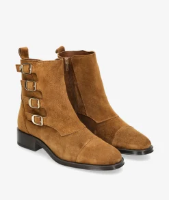 Botines Alpe 2322 en serraje cuero