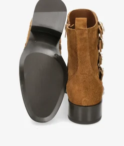 Botines Alpe 2322 en serraje cuero