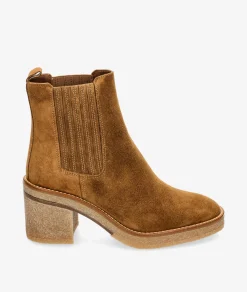 Botines Alpe 5239 en serraje cuero