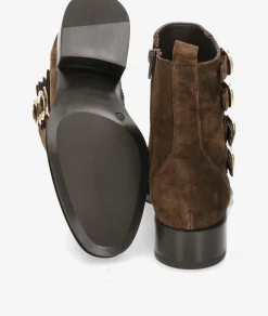 Botines Alpe 2322 en serraje marrón