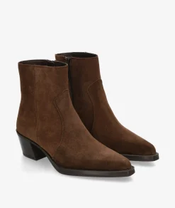 Botines Alpe 5538 en serraje marrón