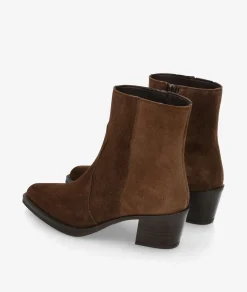 Botines Alpe 5538 en serraje marrón