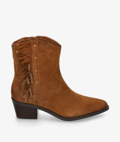Botines Carmela 162663 en serraje cuero