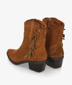Botines Carmela 162663 en serraje cuero