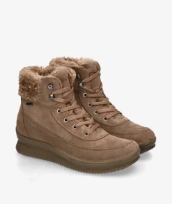 Botines Imac 856669 en serraje taupe