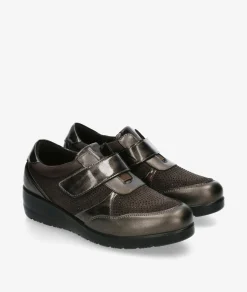 Deportivos DOCTOR CUTILLAS 45418 en taupe metalizado