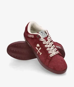 Deportivos HARPER&NEYER SUPERBOWL COLOURS en serraje burdeos