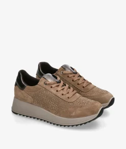 Deportivos Imac 858220 en serraje taupe