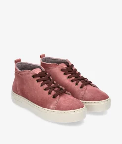 Deportivos Natural World 6122 en serraje rosa