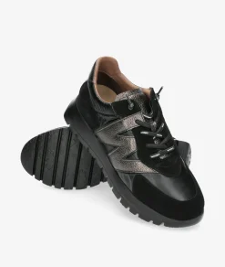 Deportivos Wonders A-2464 en negro
