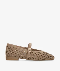 Merceditas pabloochoa.shoes SR1582 en serraje taupe