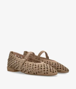 Merceditas pabloochoa.shoes SR1582 en serraje taupe