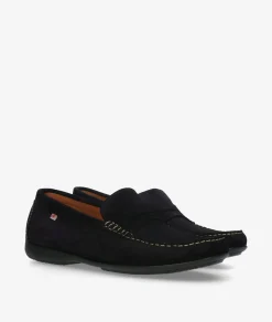 Mocasines Fluchos F2207 en serraje azul