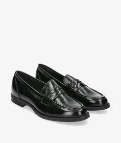 Mocasines Funny Lola 1186 en charol negro