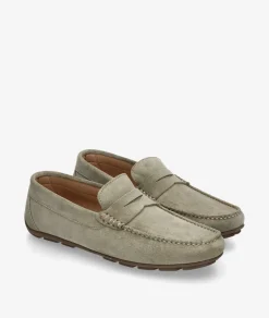 Mocasines Traveris 33720 en serraje kaki
