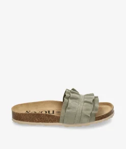 Sandalias bloom&you LILA en serraje verde