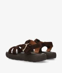 Sandalias bloom&you LILIA en serraje marrón