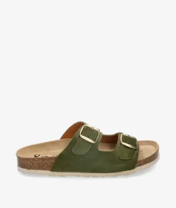 Sandalias bloom&you NENUFAR en serraje kaki