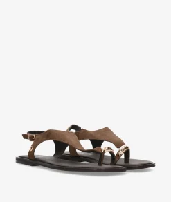 Sandalias pabloochoa.shoes SF1691 en ante marrón