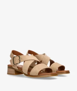 Sandalias pabloochoa.shoes 2674 en serraje taupe