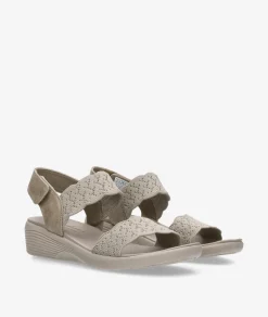 Sandalias Skechers 163165 en beige