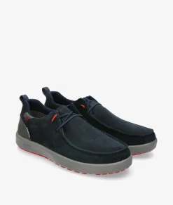Zapatos casual Walk in Pitas ARAL en serraje azul
