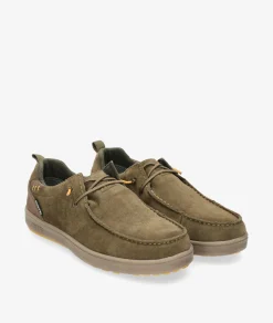 Zapatos casual Walk in Pitas ARAL en serraje kaki