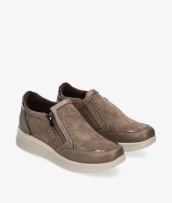 Zapatos confort Amarpies 29351 en topo