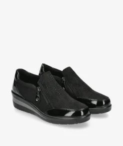 Zapatos confort Amarpies 29385 en negro