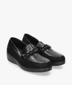 Zapatos confort Amarpies 27006 en negro