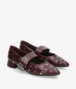 Zapatos de vestir D'angela 29003 en burdeos