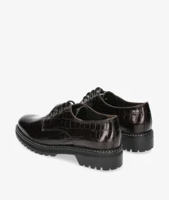 Zapatos inglés Kénnebec 684 en coco burdeos