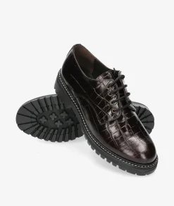 Zapatos inglés Kénnebec 684 en coco burdeos